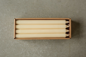 UNSCENTED TAPER CANDLES IN BOX, SET OF 12