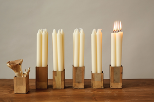 UNSCENTED TAPER CANDLES IN BOX, SET OF 12