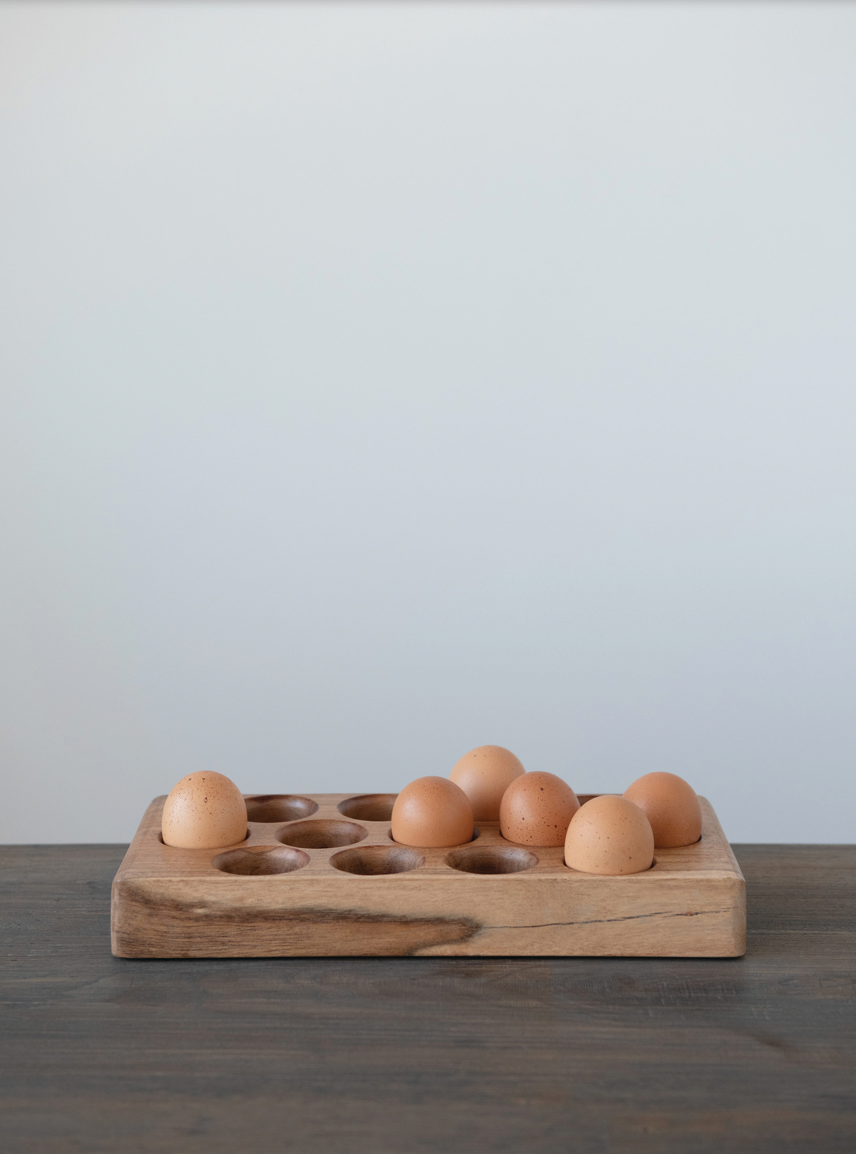 ACACIA WOOD EGG TRAY